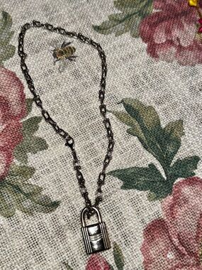 Hermes lock #100 and 925 necklace